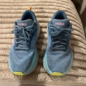 Hoka Women's Blue and Yellow Athletic Shoes